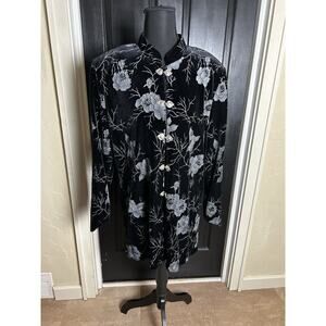 JBS LTD women’s Velvet Black Jacket Size XL Long Sleeve winter Holiday party